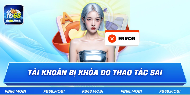 Tài khoản bị khóa do thao tác sai